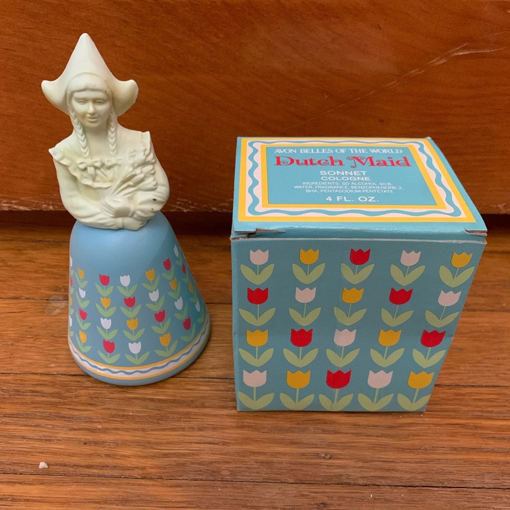 VINTAGE Avon Dutch Maid Figurine Sonnet Cologne Bottle Decanter 4 oz